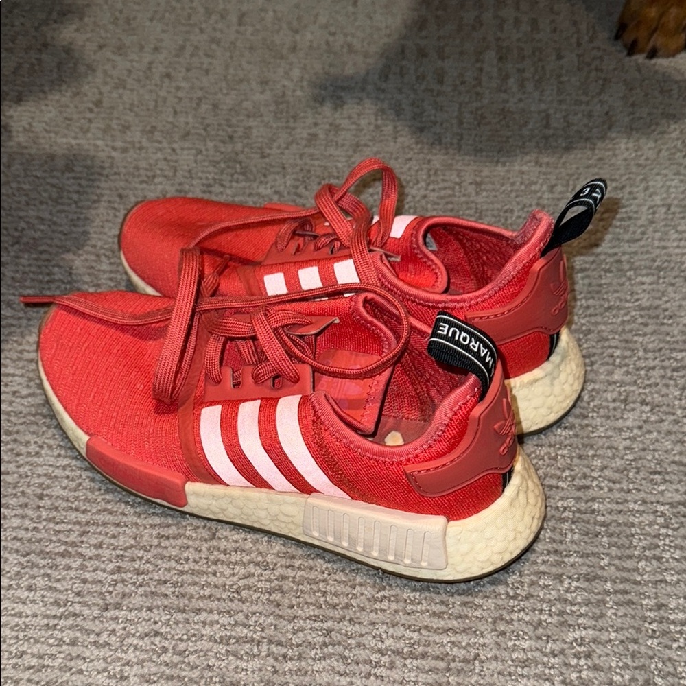 Adidas Red Sneakers Sporty Mesh Design